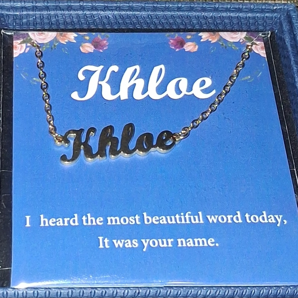 Black Name Necklace